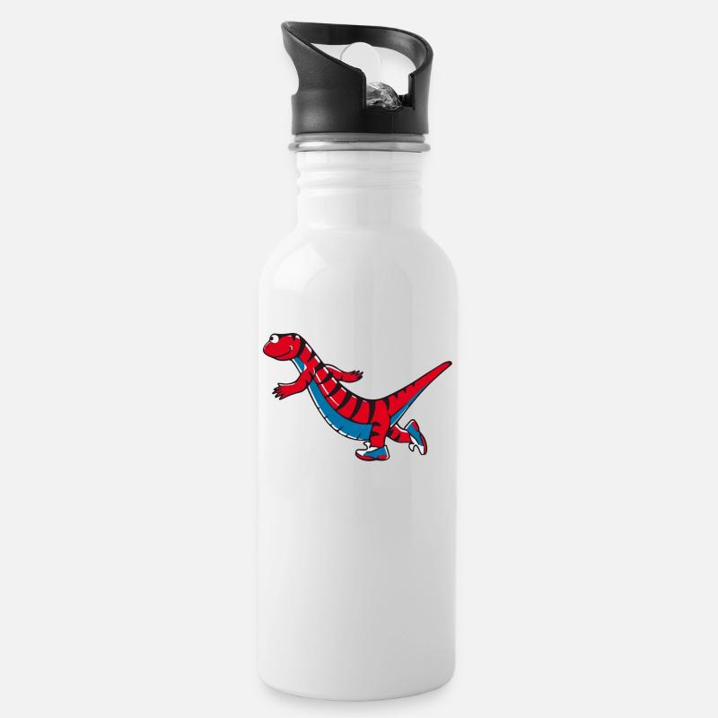 Monster - Trinkflasche mit integriertem Trinkhalm - Weiß
