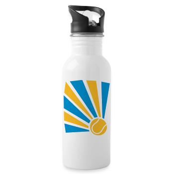 Tennis Explosion - Trinkflasche mit integriertem Trinkhalm - Weiß - Rechts