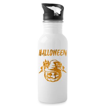 Halloween - Water bottle with straw - white - Right