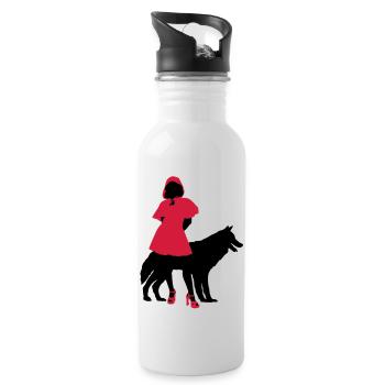 Red Riding Hood - Water bottle with straw - white - Right