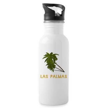 Las Palmas Gran Canaria T-Shirt  - Trinkflasche mit integriertem Trinkhalm - Weiß - Rechts