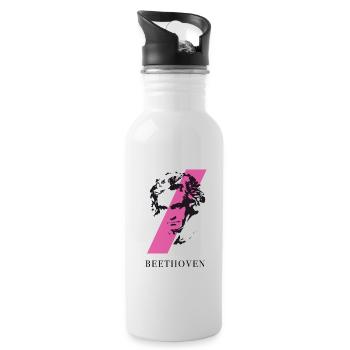 beethoven punk music festival klassik komponist ta - Water bottle with straw - white - Right