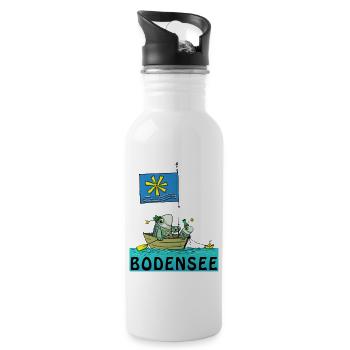 Bodensee - Trinkflasche mit integriertem Trinkhalm - Weiß - Rechts