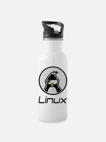 linux - Gourde avec paille intégrée - blanc