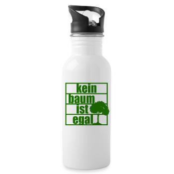 No tree does not matter Climate protection Climate change Forest - Water bottle with straw - white - Right