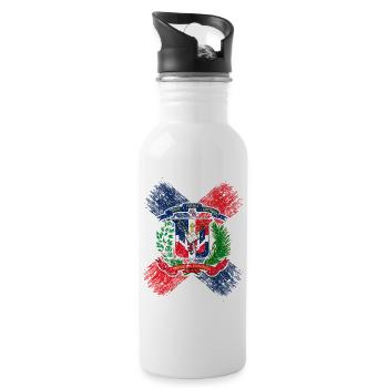 République dominicaine - Gourde avec paille intégrée - blanc - Droite
