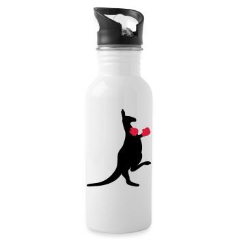 Känguru - Trinkflasche mit integriertem Trinkhalm - Weiß - Rechts