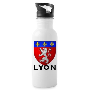 Lyon France - Water bottle with straw - white - Right