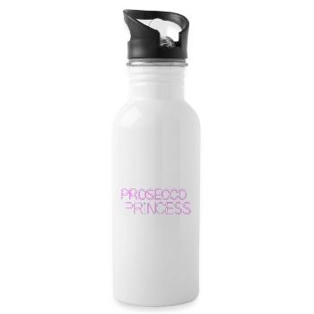 Prosecco Prinzessin - Trinkflasche mit integriertem Trinkhalm - Weiß - Rechts