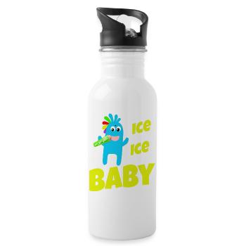 Bébé - Gourde avec paille intégrée - blanc - Droite