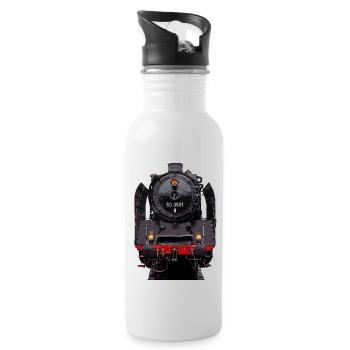 Dampflok 50 3501 - Trinkflasche mit integriertem Trinkhalm - Weiß - Rechts