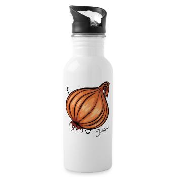 Orangen Zwiebel Vektorkunst - Trinkflasche mit integriertem Trinkhalm - Weiß - Rechts
