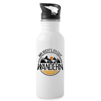 Mir Reichts Ich Geh Wandern Berge Natur Camping - Trinkflasche mit integriertem Trinkhalm - Weiß - Rechts