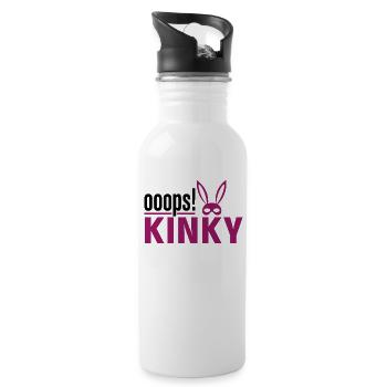 Kinky - Trinkflasche mit integriertem Trinkhalm - Weiß - Rechts