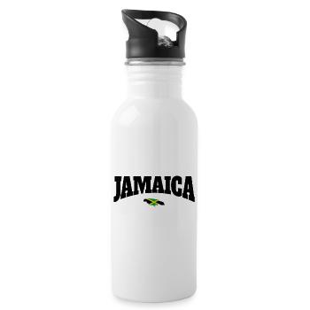 Jamaica Flag Neon Contrast - Water bottle with straw - white - Right