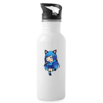 Karaoke Gacha Funneh Girl - Water bottle with straw - white - Right