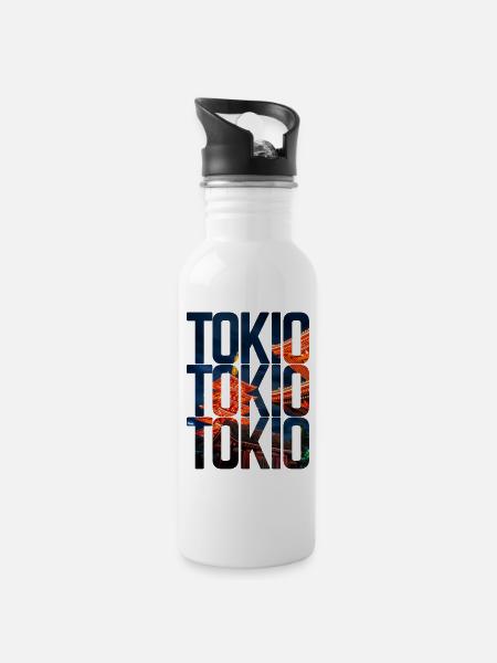 Tokyo - Gourde avec paille intégrée - blanc