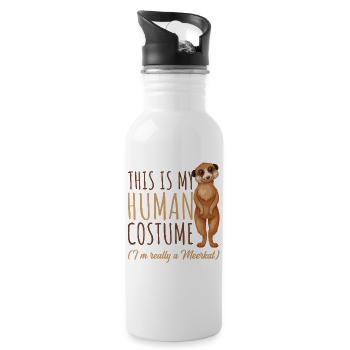 meerkat - Water bottle with straw - white - Right