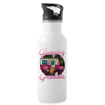 Glamping Camping - Gourde avec paille intégrée - blanc - Droite