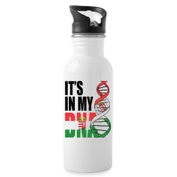 Hungary - Water bottle with straw - white - Right