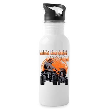 Quad - Trinkflasche mit integriertem Trinkhalm - Weiß - Rechts