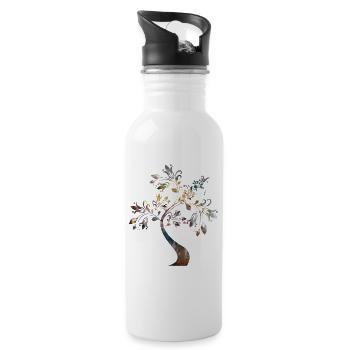 Tree of Life Esoteric Gift - Water bottle with straw - white - Right