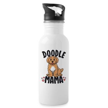 Doodle Mama Shirts für Frauen Goldendoodle Besitzer - Trinkflasche mit integriertem Trinkhalm - Weiß - Rechts