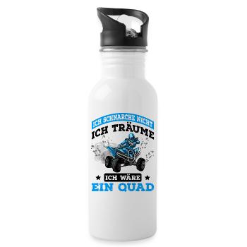 Quad - Trinkflasche mit integriertem Trinkhalm - Weiß - Rechts