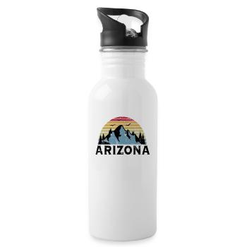 Vintage Arizona Colorado River Grand Canyon Berge - Trinkflasche mit integriertem Trinkhalm - Weiß - Rechts