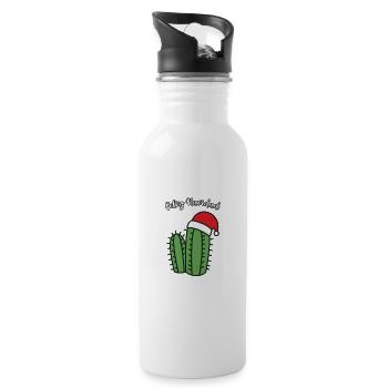 Feliz Navidad Frohe Weihnachten Mexico - Trinkflasche mit integriertem Trinkhalm - Weiß - Rechts