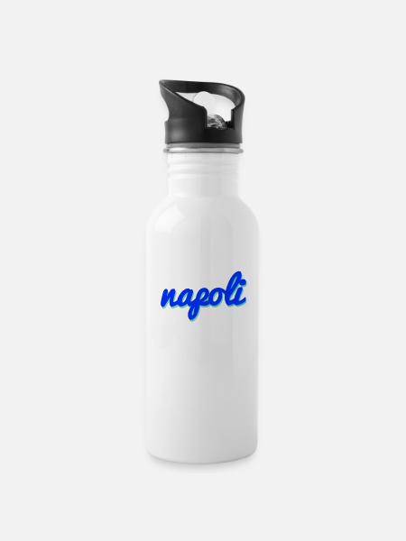 Napoli - Gourde avec paille intégrée - blanc