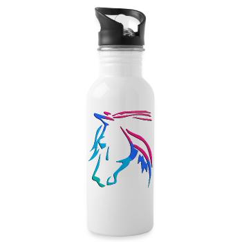 Riding - Rider - Equestrian sport - Cool horse's head - Water bottle with straw - white - Right