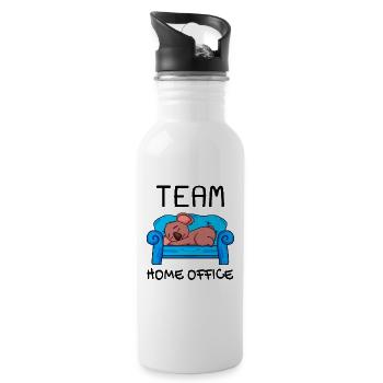 Équipe Home Office Koala Relax Lazy Funny - Gourde avec paille intégrée - blanc - Droite