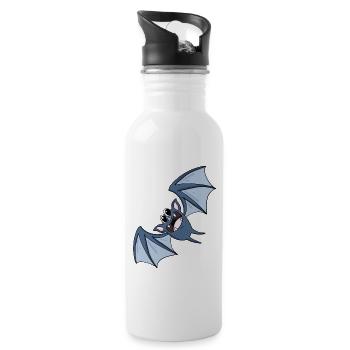 bat - Water bottle with straw - white - Right
