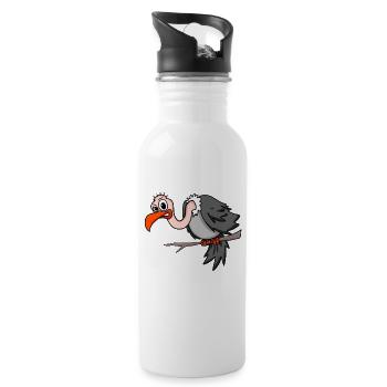 vulture - Water bottle with straw - white - Right