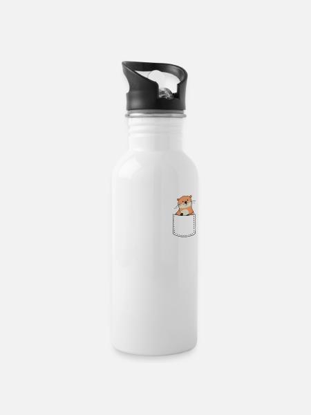 Otter - Trinkflasche mit integriertem Trinkhalm - Weiß
