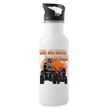 Quad - Trinkflasche mit integriertem Trinkhalm - Weiß - Rechts