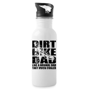 Motocross Dirt Bike Dad Moto Papa - Gourde avec paille intégrée - blanc - Droite