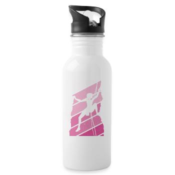 Climber Climbing - Water bottle with straw - white - Right