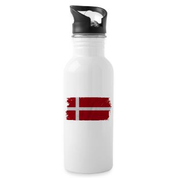 Danemark - Gourde avec paille intégrée - blanc - Droite