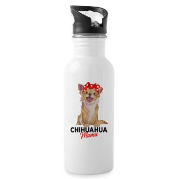 Chihuahua - Water bottle with straw - white - Right