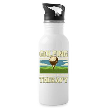 golf - Water bottle with straw - white - Right