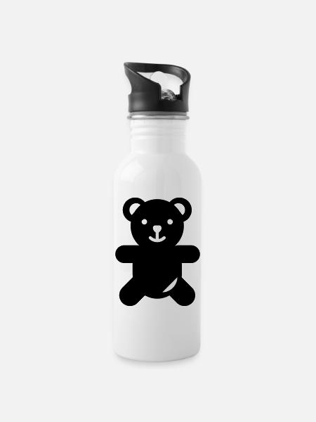 Teddy - Gourde avec paille intégrée - blanc