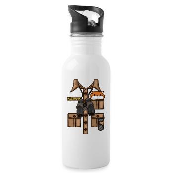 Animal keeper Savannah Africa - Water bottle with straw - white - Right