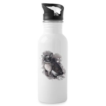 Rabbit - Water bottle with straw - white - Right