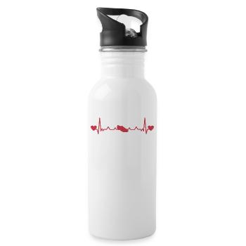 Standardtanzen Tanzschuh Herren Standard Heartbeat - Trinkflasche mit integriertem Trinkhalm - Weiß - Rechts
