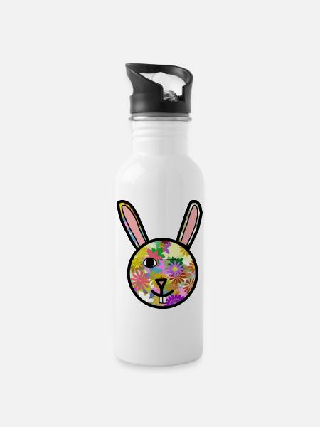 The Easter - Water bottle with straw - white