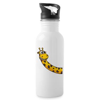 Girafe - Gourde avec paille intégrée - blanc - Droite