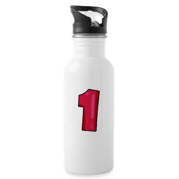 1 - Gourde avec paille intégrée - blanc - Droite