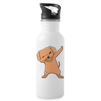 Vizsla Kawaii - Gourde avec paille intégrée - blanc - Droite